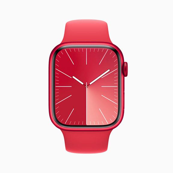 苹果推出（RED）版白色Apple Watch Series 9手表