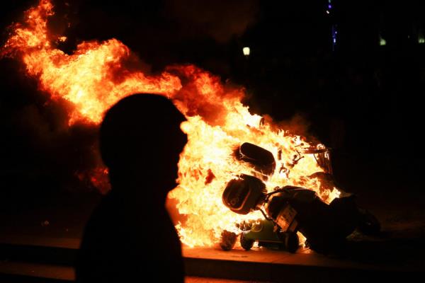 Anti-pension bill protest in Paris