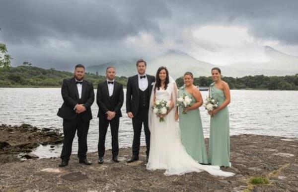 Deirdre Ring and Andrew Creedon with Nicola Ring and Shauna Ring, Johnny Breslin, and Shane Batt