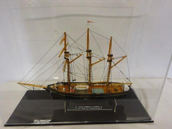 A model of the Nellie Fleming of Youghal, lost with all hands in February 1936 at Lynes and Lynes.