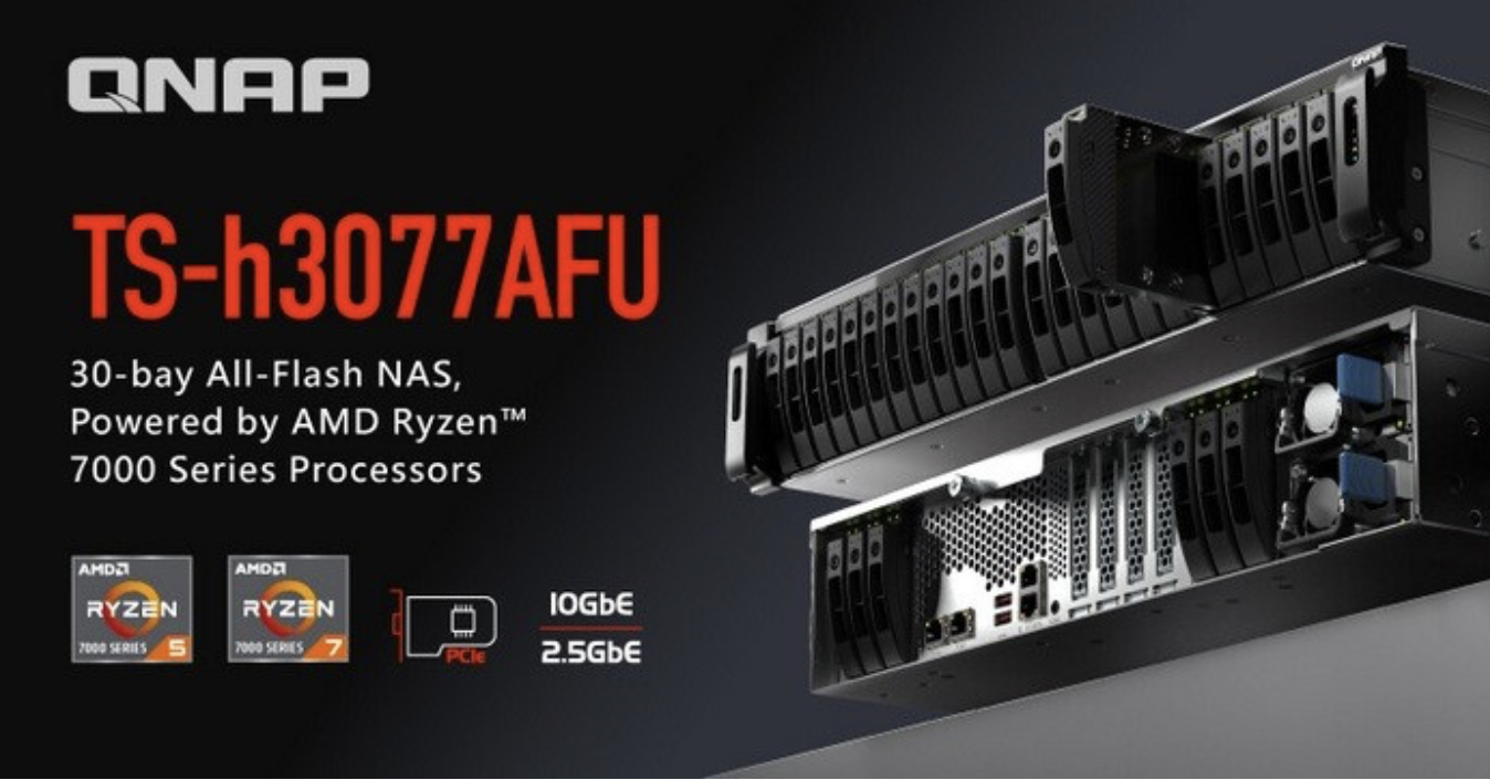 威联通推出 TS-h3077AFU NAS：双万兆 + 双2.5G千兆，4999 美元起